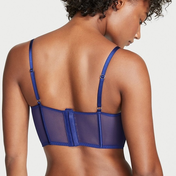 NWT Victoria’s Secret Hummingbird Embroidery Quarter Cup Corset Top in 36D - Picture 2 of 5